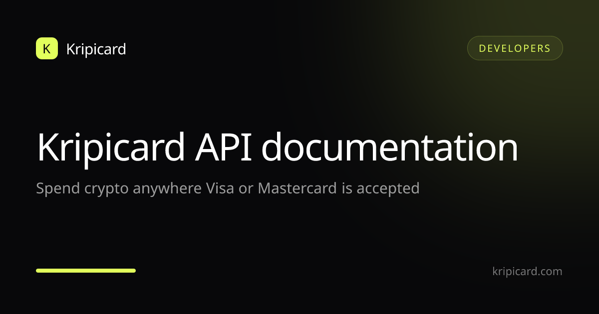 Kripicard API Documentation: Issue Cards Programmatically (2026)
